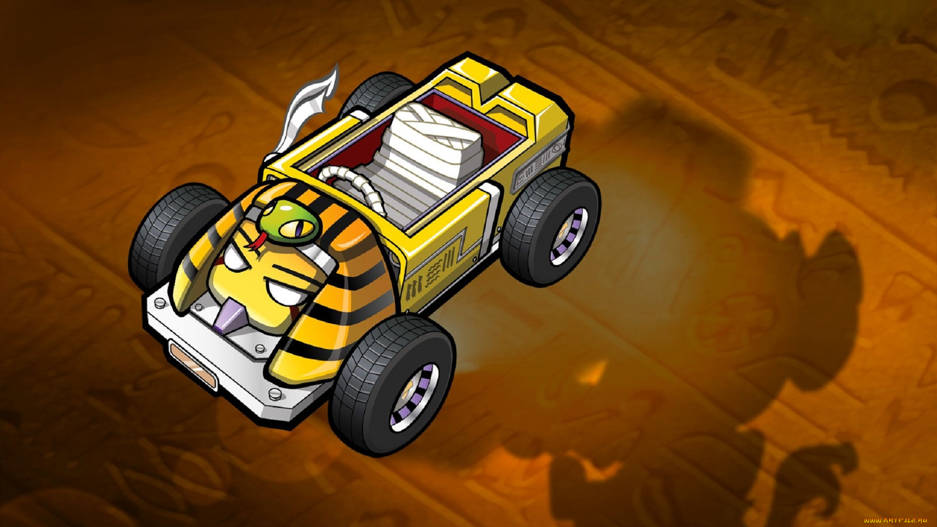 видео, игры, kart, n`, crazy, машина, бинты, маска