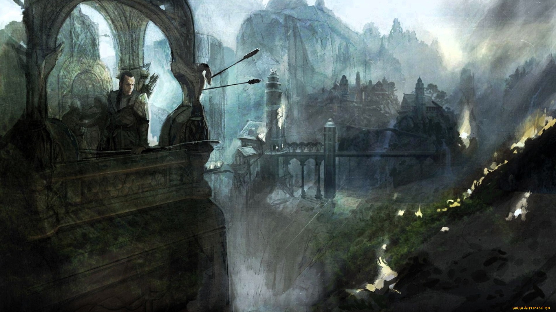 видео, игры, the, lord, of, the, rings, , the, battle, for, middle, earth, ii, долина, замки, воин, стрелы