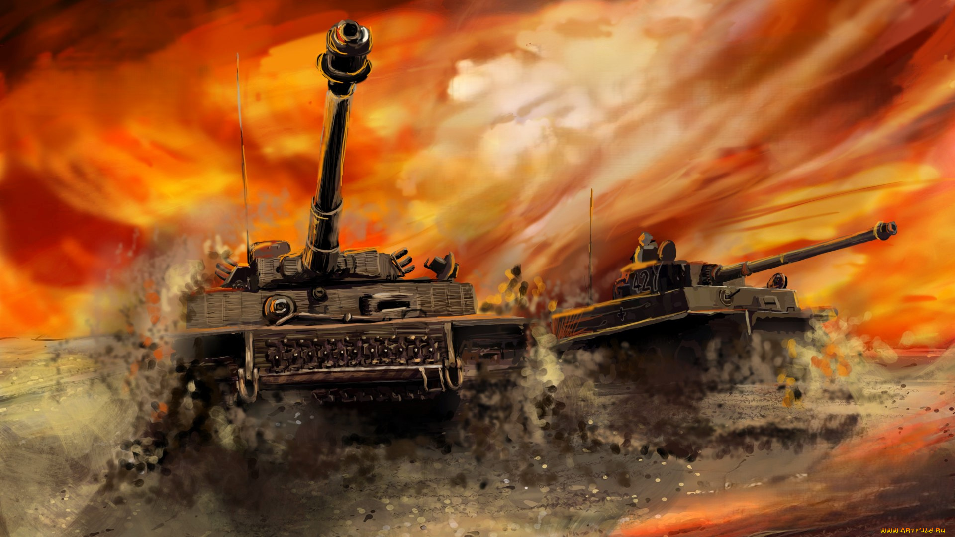 видео, игры, world, of, tanks, танки, огонь, тучи, грязь