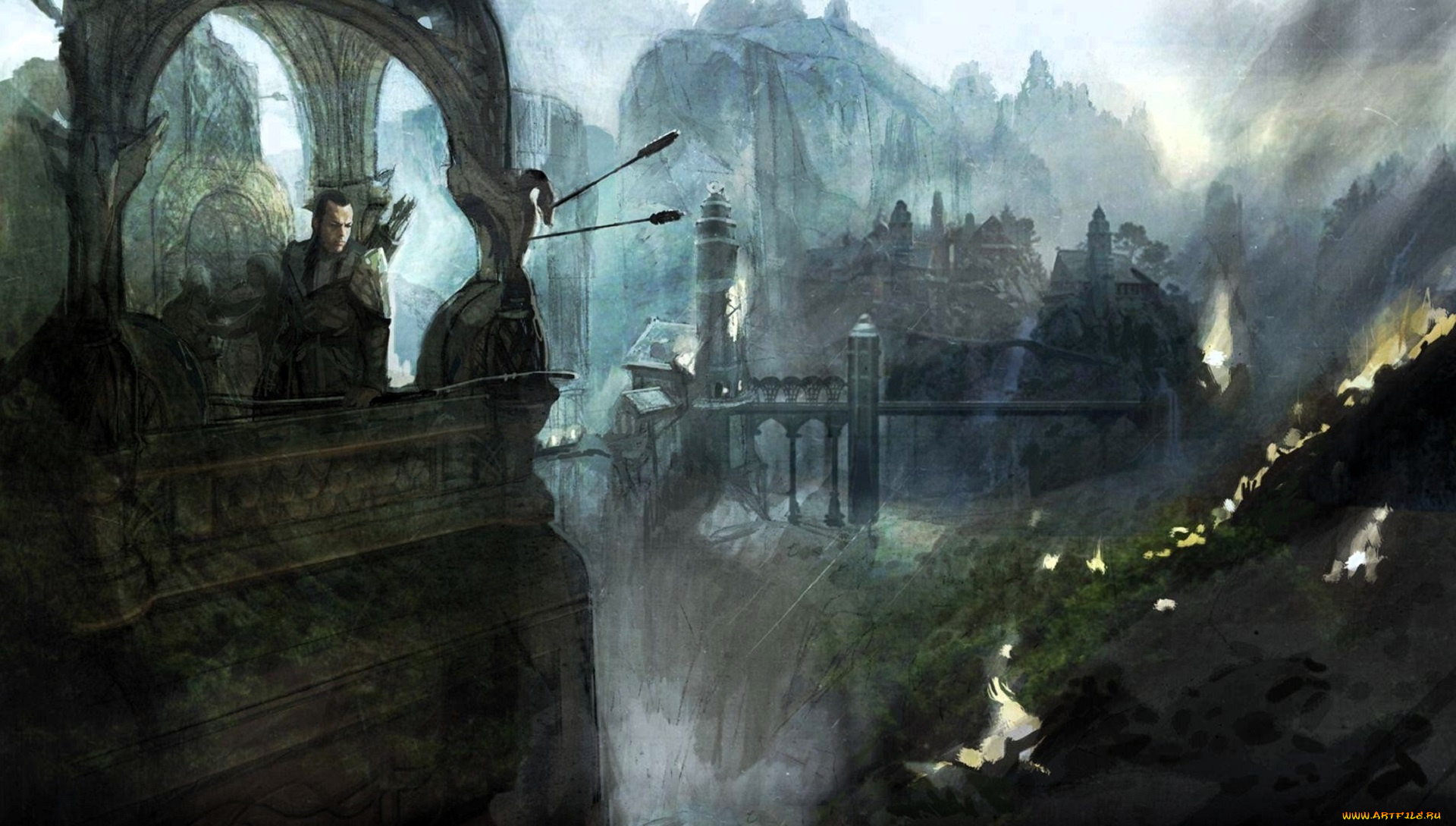 видео, игры, the, lord, of, the, rings, , the, battle, for, middle, earth, ii, долина, замки, воин, стрелы