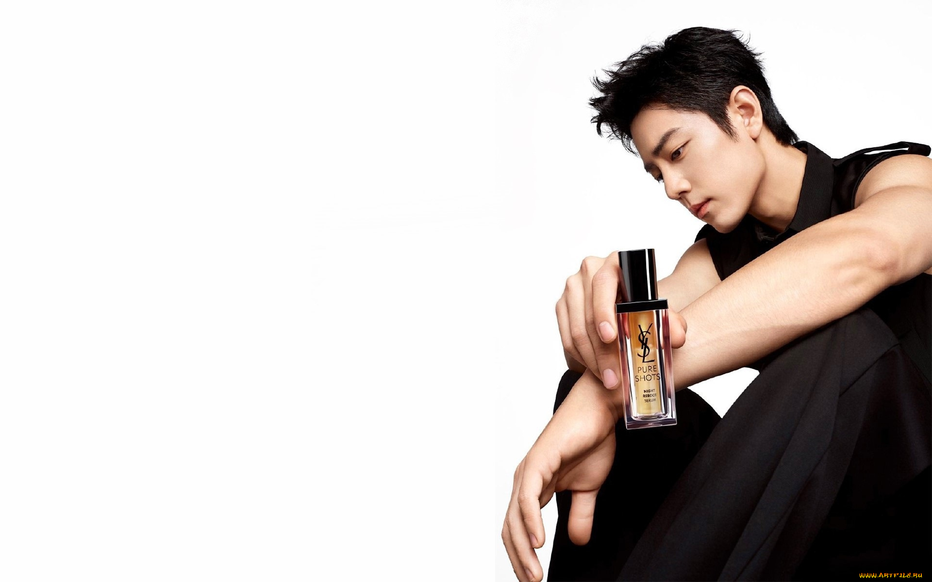 мужчины, xiao, zhan, актер, брюки, флакон, духи