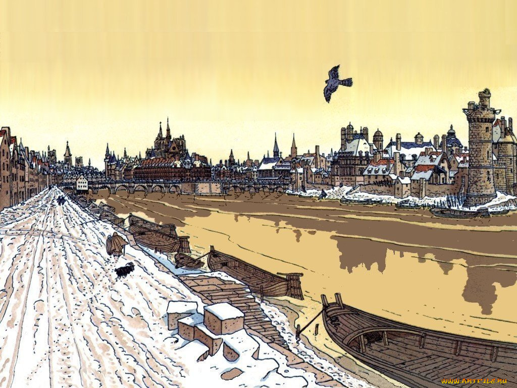 рисованные, города