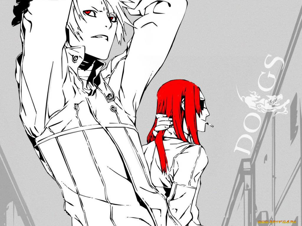 аниме, dogs, bullets, carnage