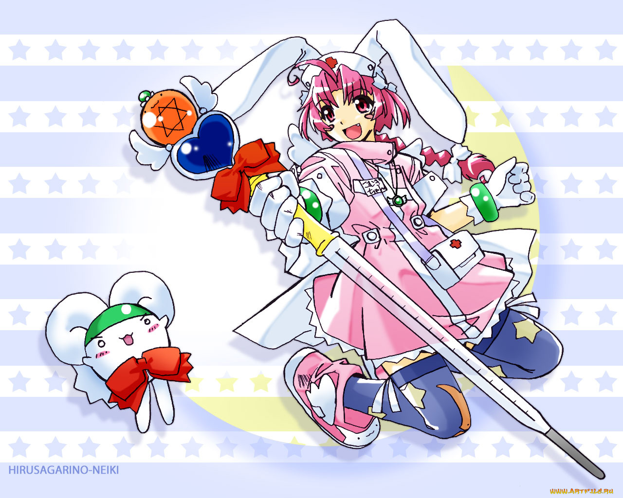 аниме, nurse, witch, komugi, chan