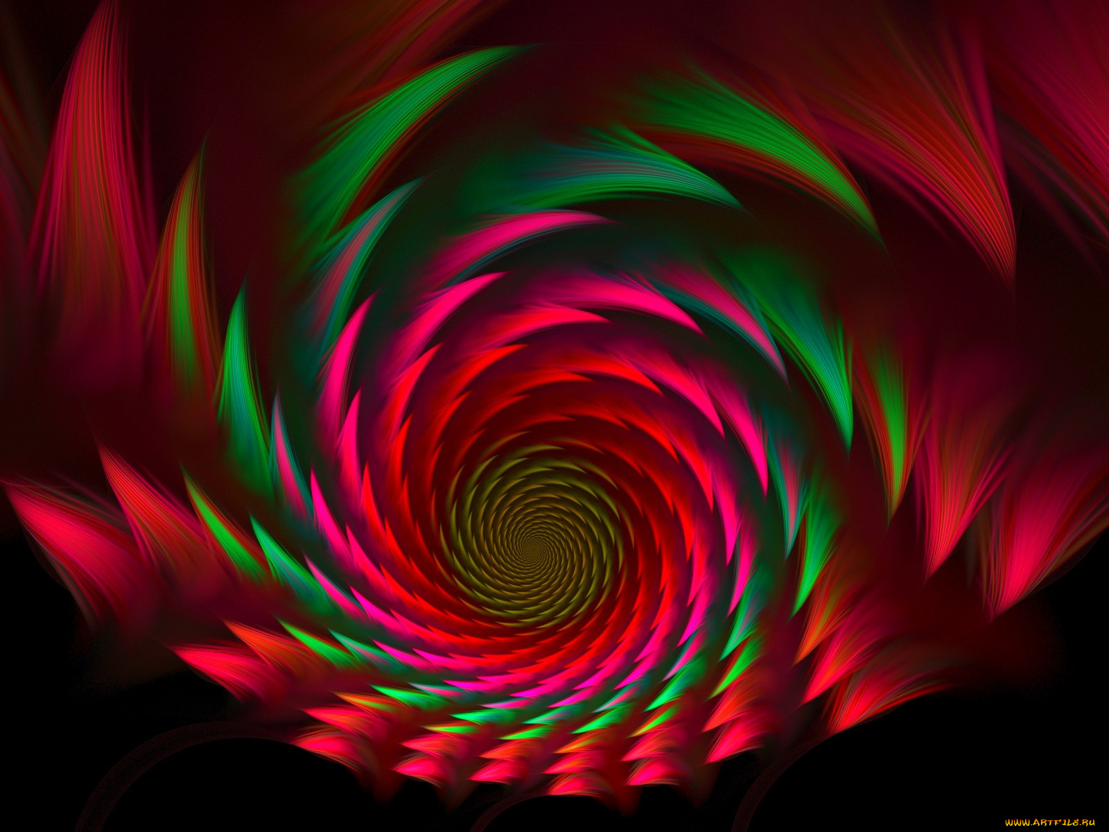 3д, графика, fractal, фракталы, фон, темный, цвета, узор, линии