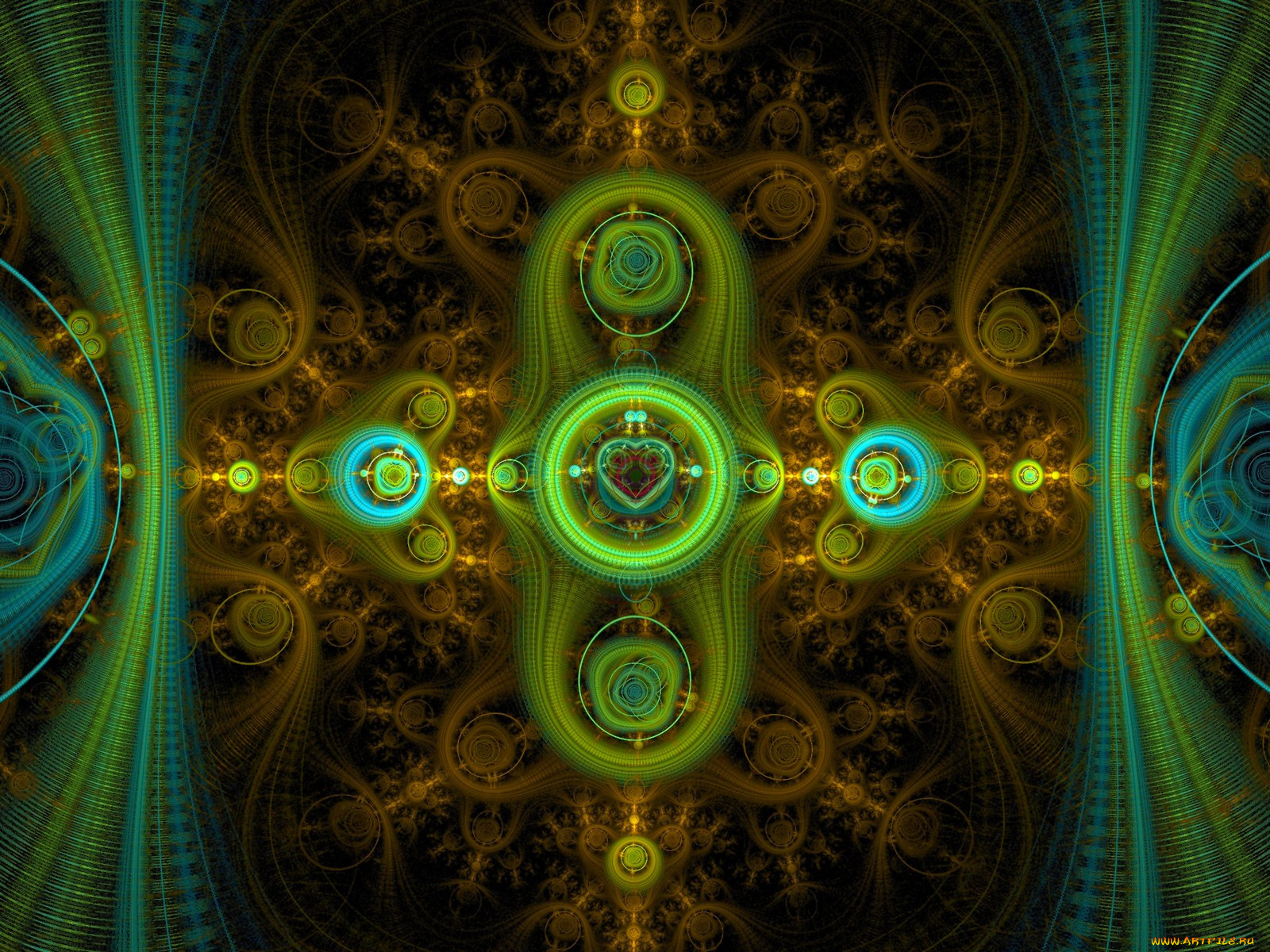 3д, графика, fractal, фракталы, фон, темный, цвета, узор, линии