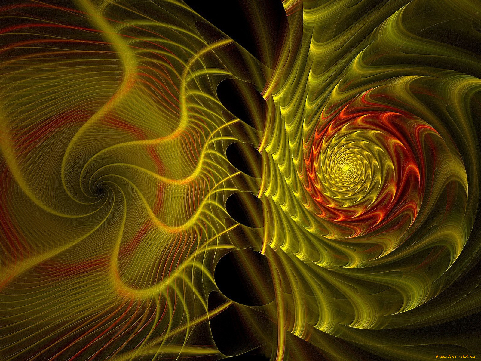 3д, графика, fractal, фракталы, фон, темный, цвета, узор, линии