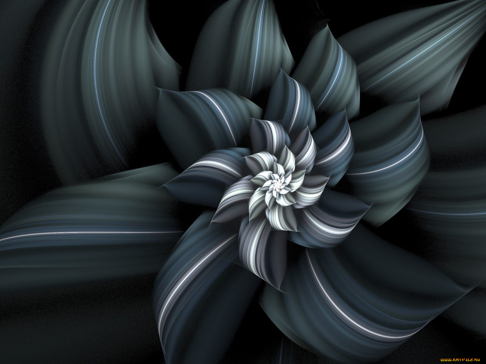 3д, графика, fractal, фракталы, фон, темный, цвета, узор, линии