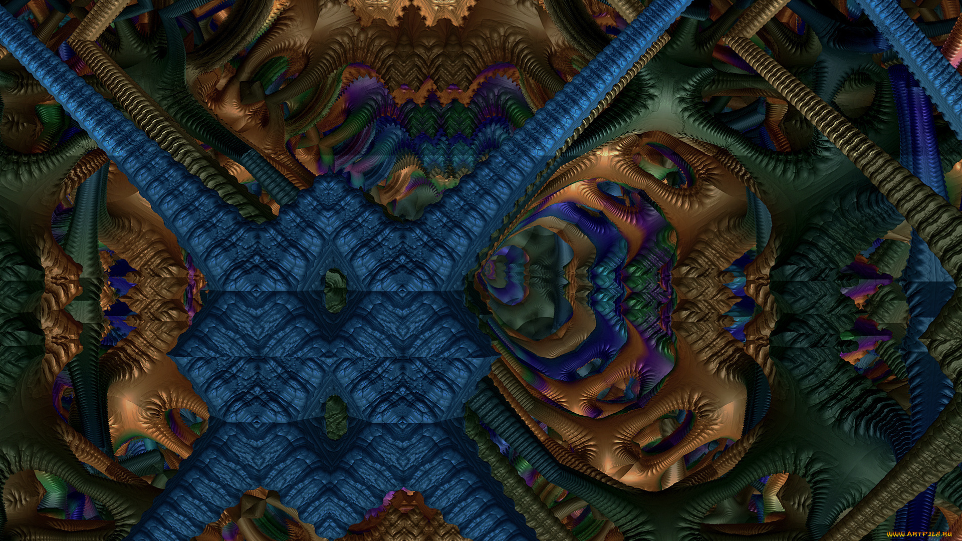 3д, графика, fractal, фракталы, фон, цвета, узор