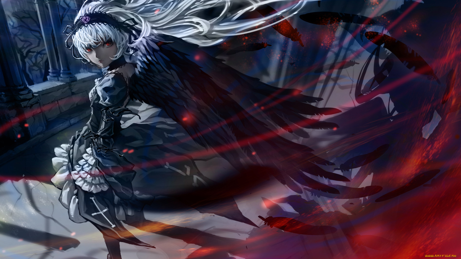 аниме, rozen, maiden, suigintou