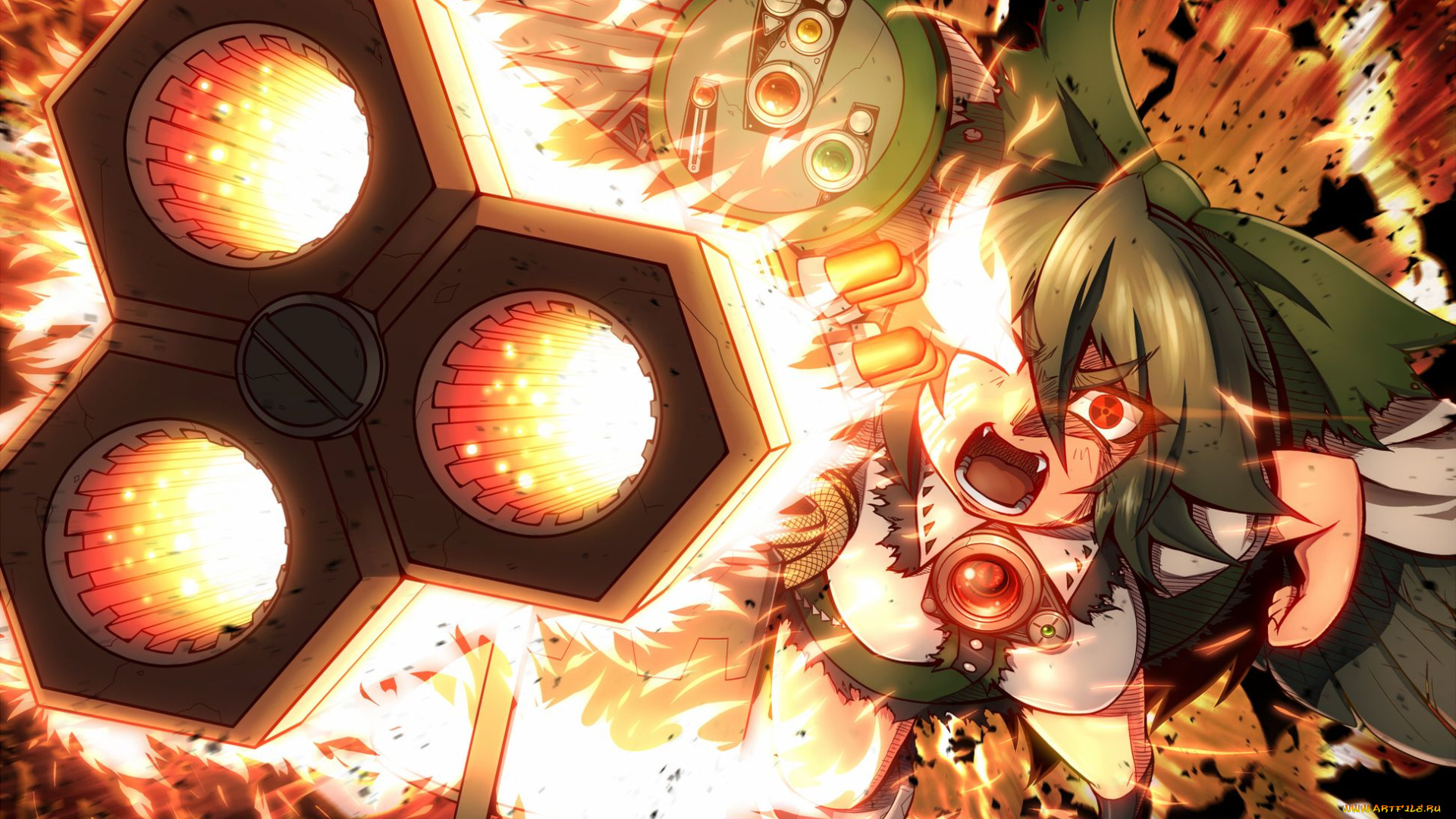 аниме, touhou, utsuho, reiuji