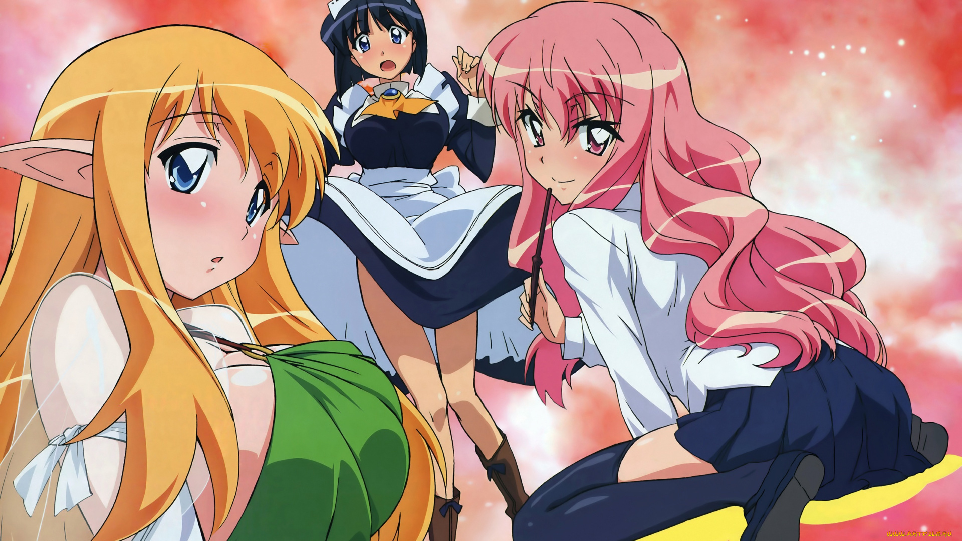 аниме, zero, no, tsukaima