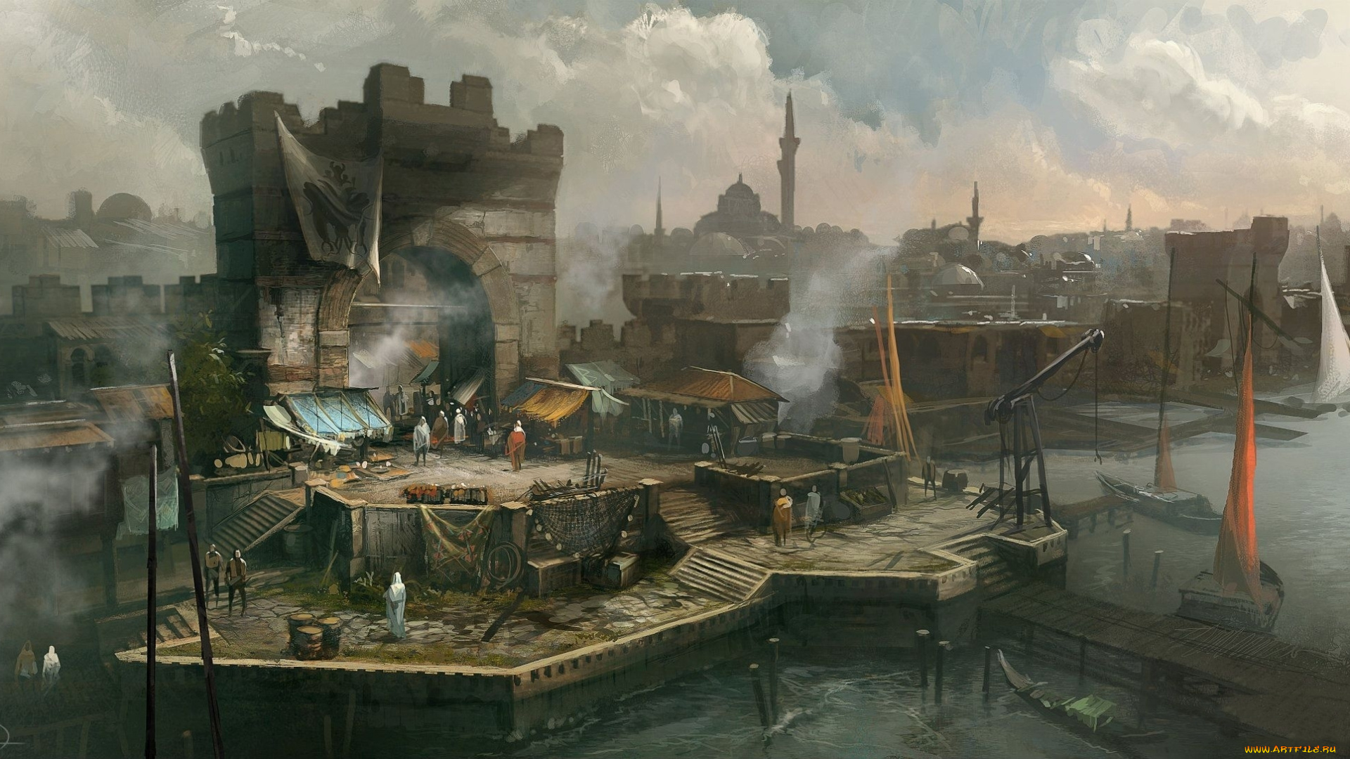 assassin`s, creed, revelations, видео, игры, constantinople