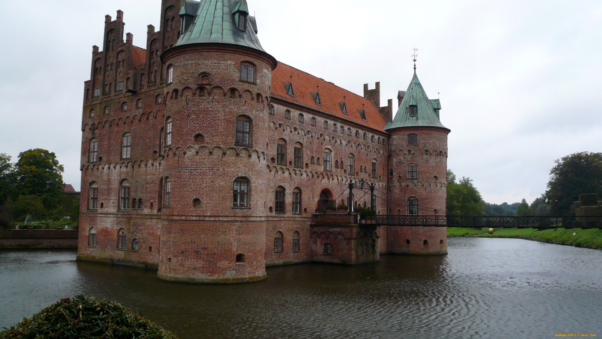 города, дворцы, замки, крепости, дания, egeskov