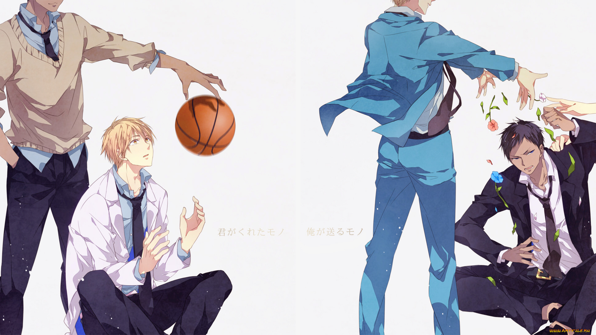 ryouta, kise, daiki, aomine, аниме, kuroko, no, baske, basket