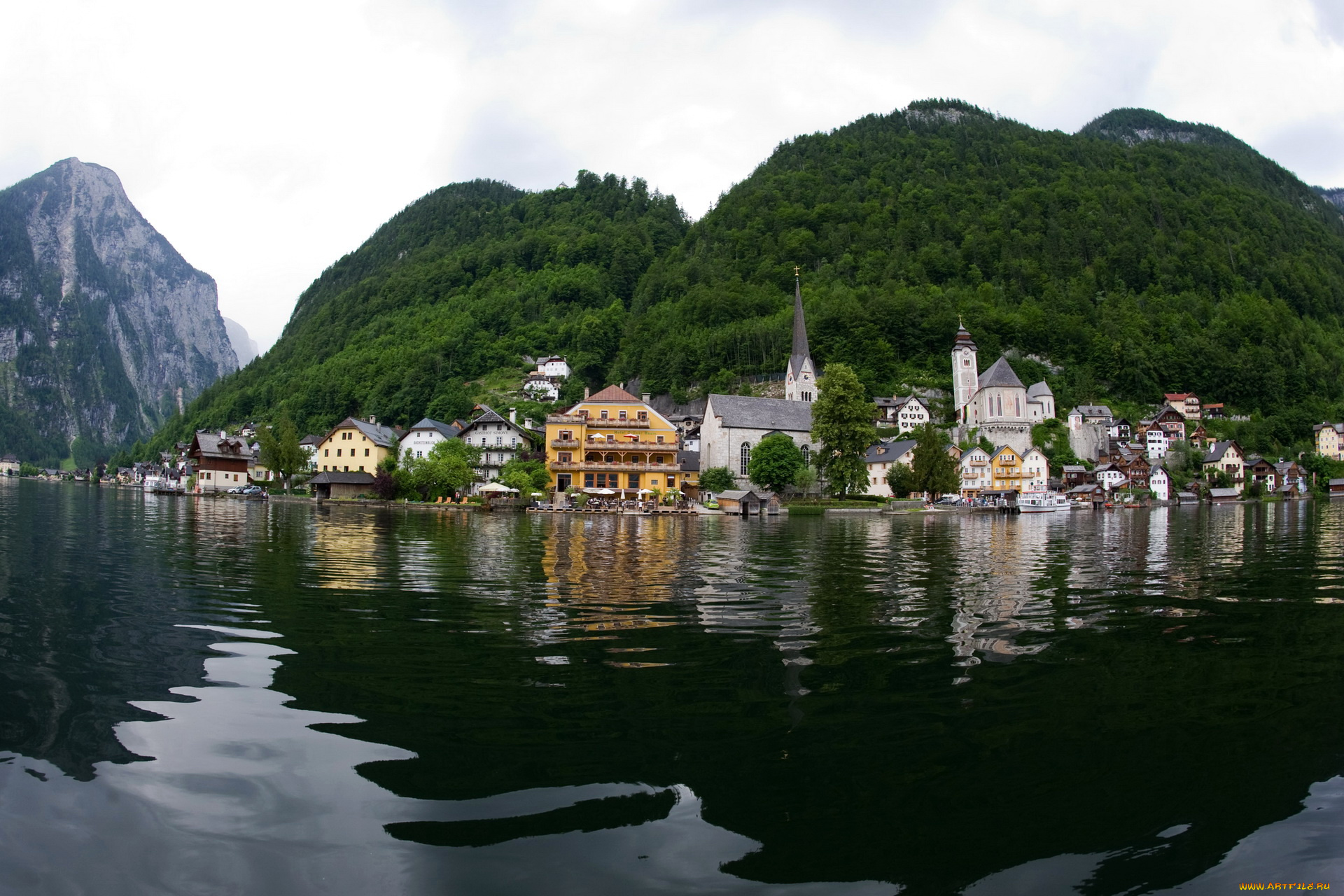 города, пейзажи, hallstatt, австрия