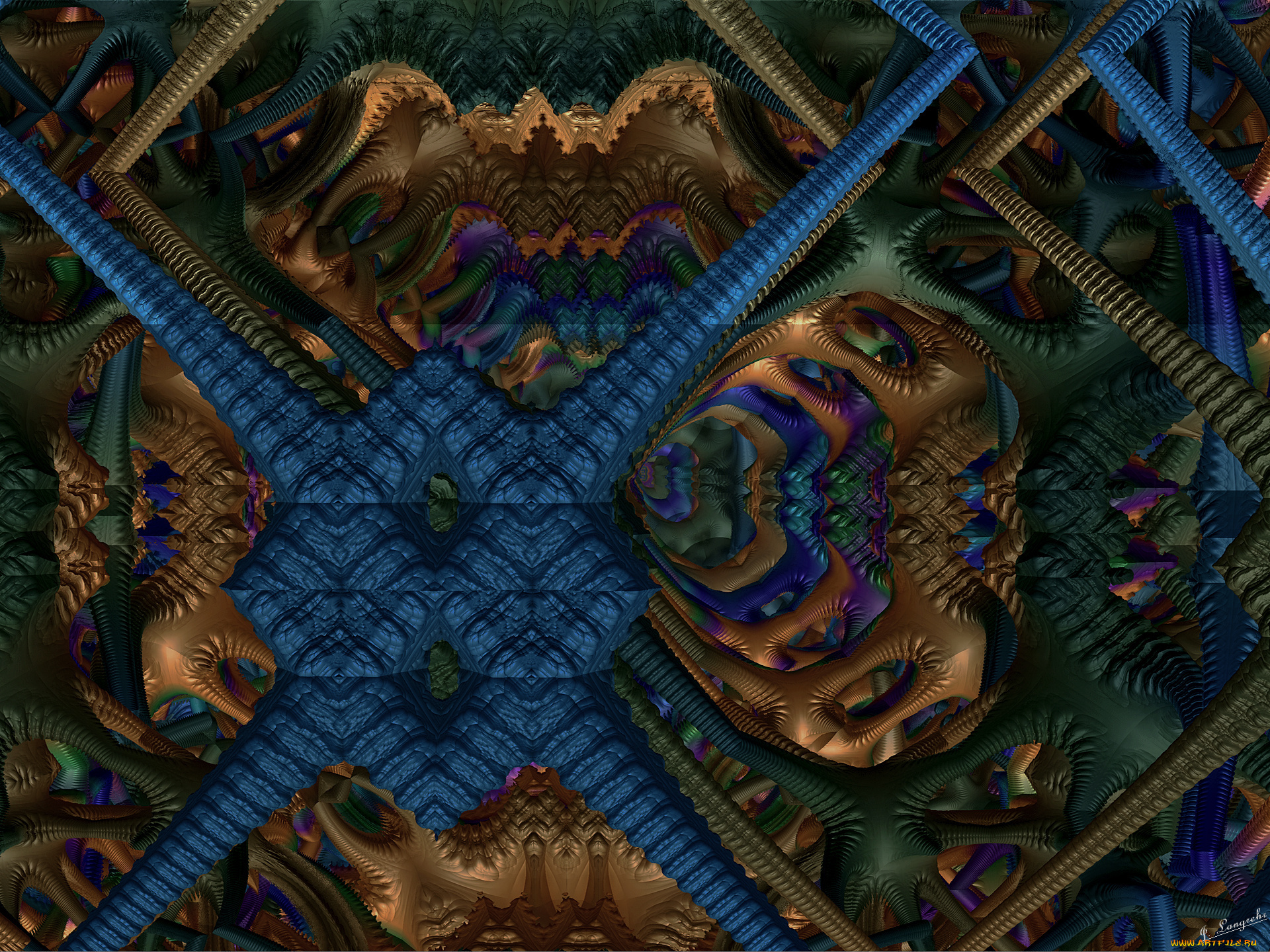 3д, графика, fractal, фракталы, фон, цвета, узор
