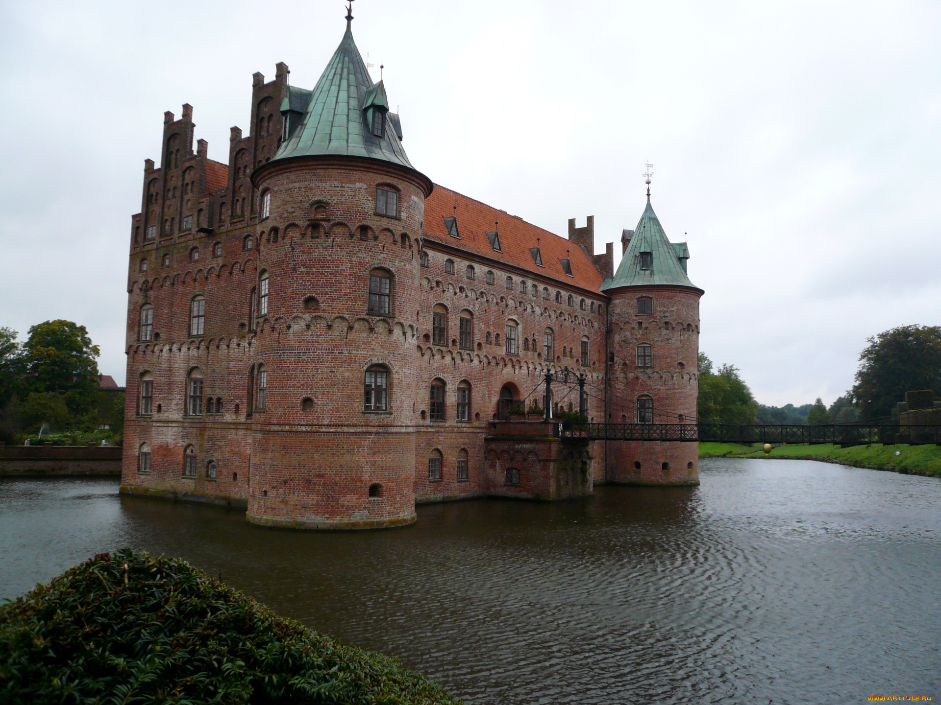 города, дворцы, замки, крепости, дания, egeskov