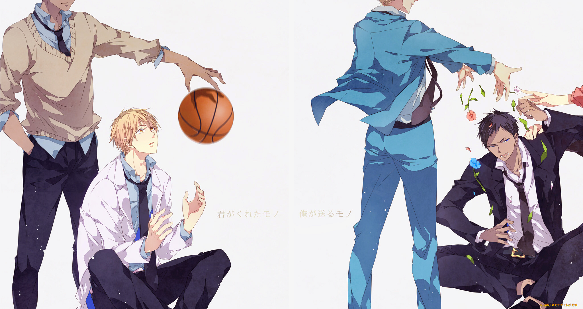 ryouta, kise, daiki, aomine, аниме, kuroko, no, baske, basket