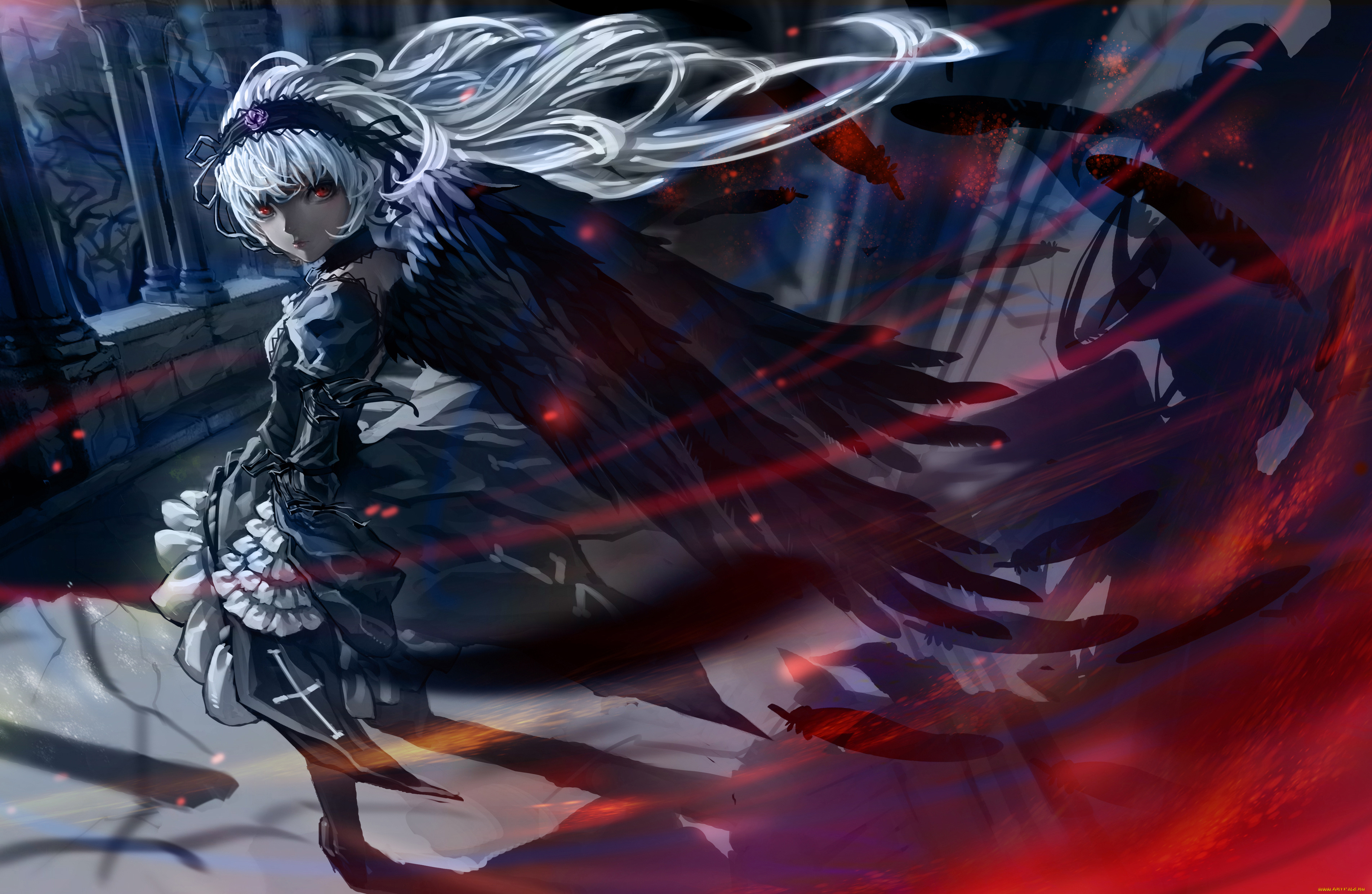 аниме, rozen, maiden, suigintou