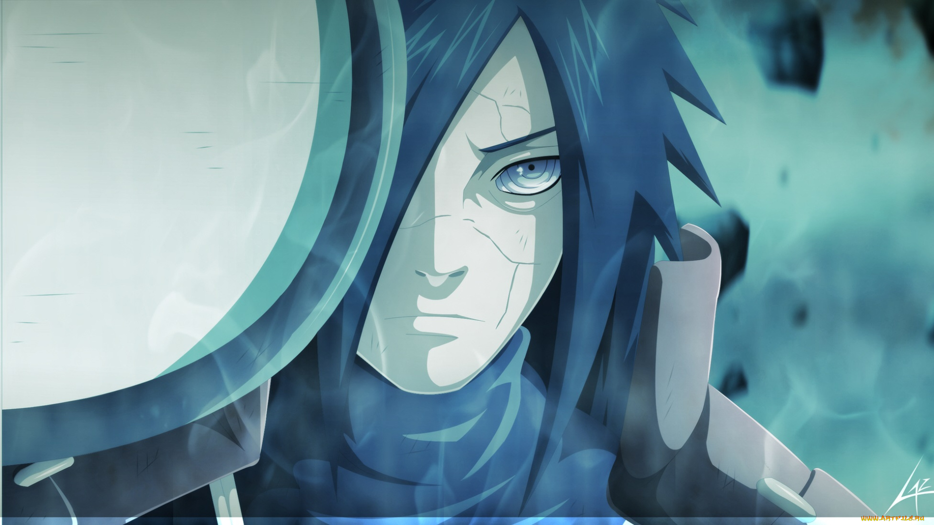 аниме, naruto, манга, мадара, учиха, камни, осколки, эдо-тенсей, печать, риннеган, парень, арт