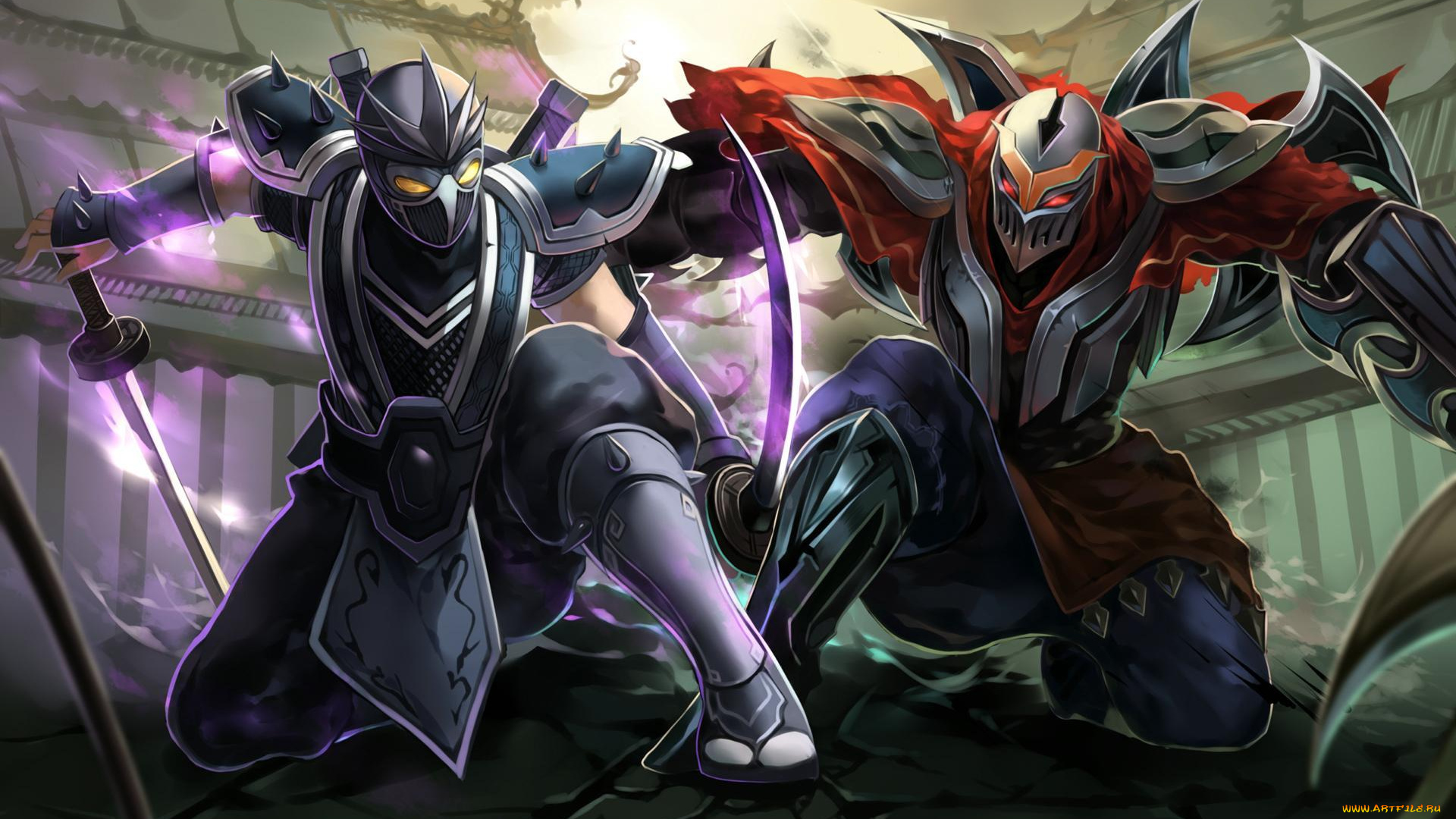 видео, игры, league, of, legends, убийца, assassin, нидзя, ninja, league, of, legends, лига, легенд, шен, shen, zed, зед