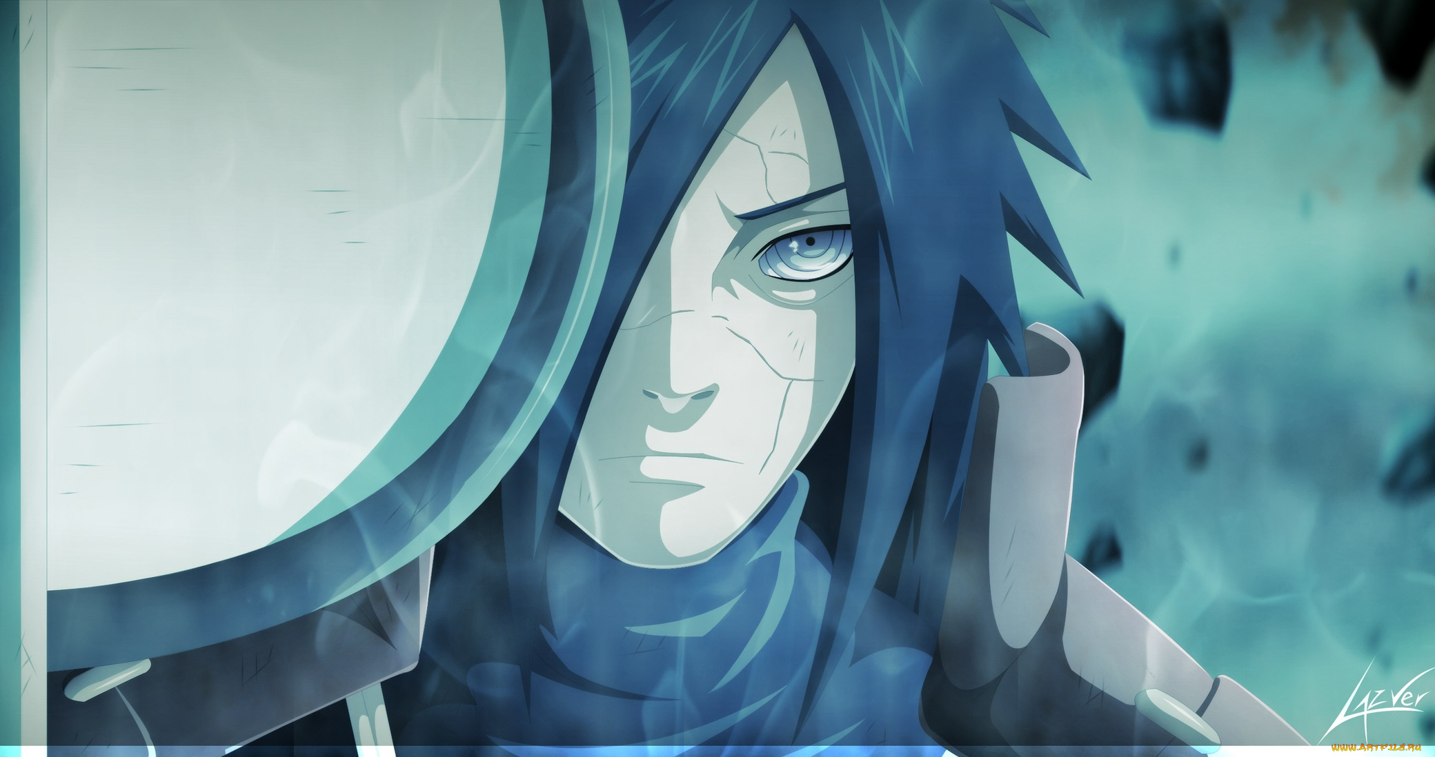 аниме, naruto, манга, мадара, учиха, камни, осколки, эдо-тенсей, печать, риннеган, парень, арт