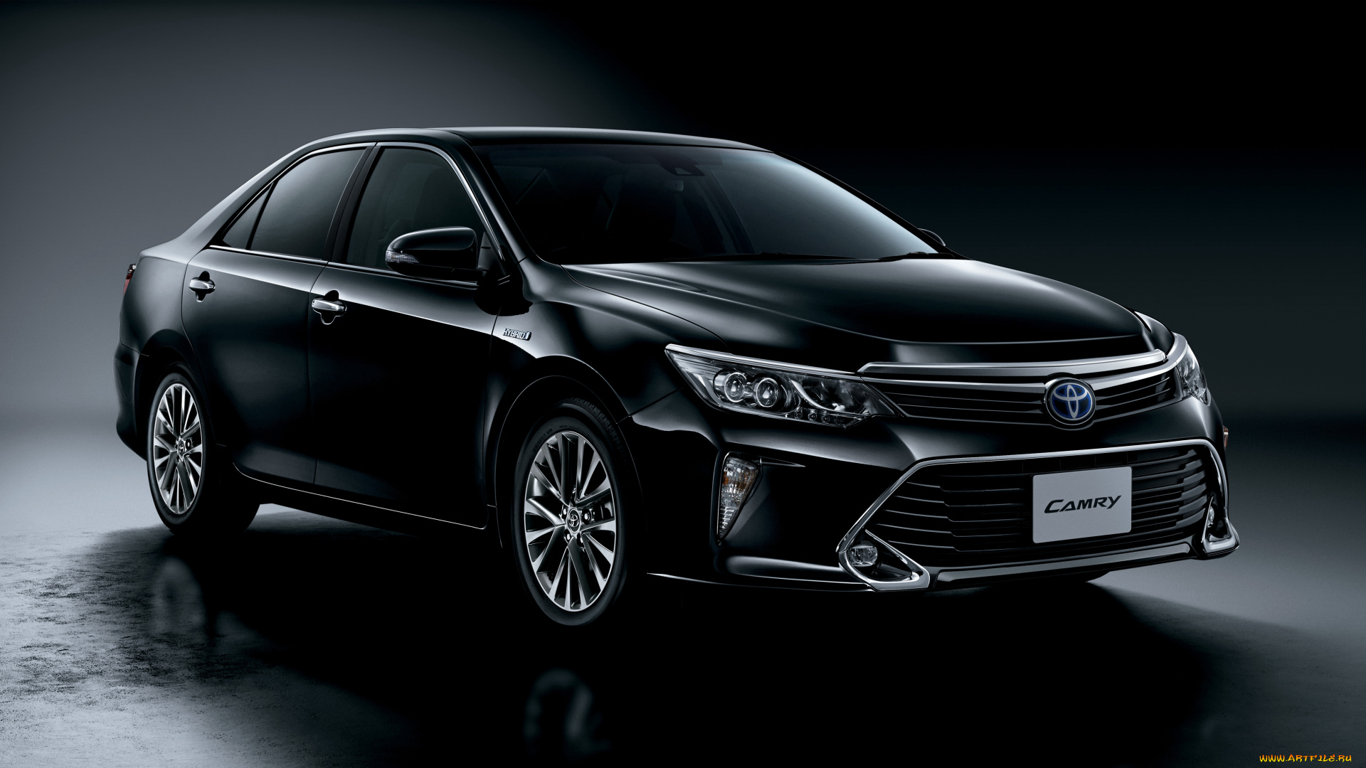 автомобили, toyota, camry, hybrid, jp-spec, 2014г, темный