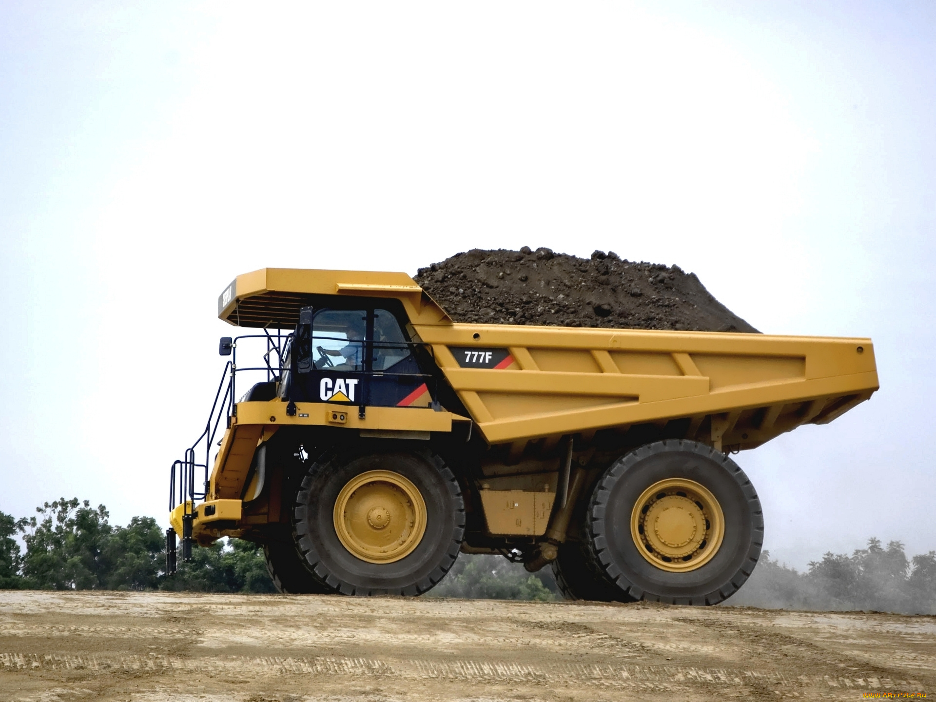 техника, строительная, техника, caterpillar, 777f, 2006