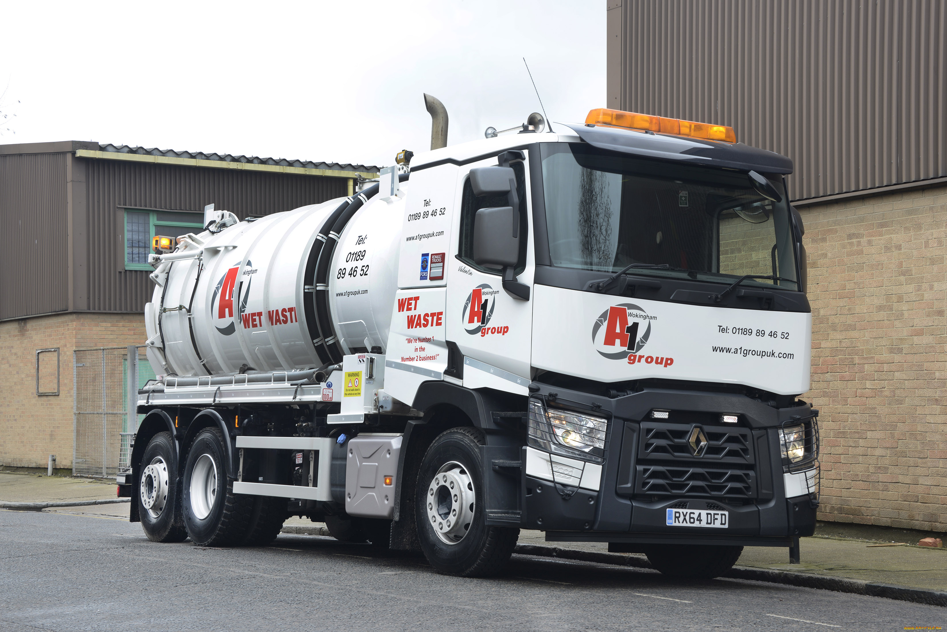 автомобили, renault, trucks, renault, c, 380, 6x2, vacuum, tanker, uk-spec, 2013г