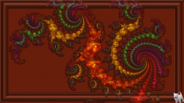 Картинка 3д+графика фракталы+ fractal узор фон цвета