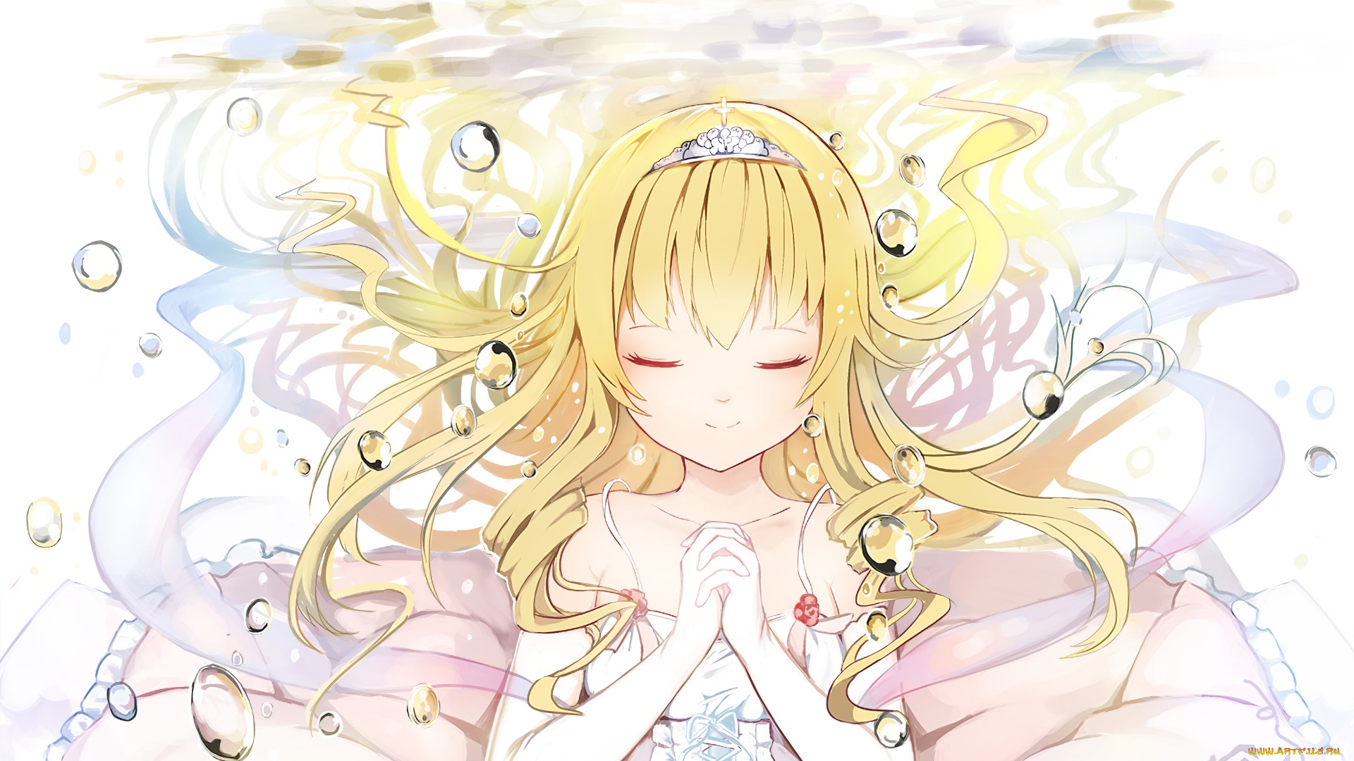 amagi, brilliant, park, аниме, девушка, взгляд, фон