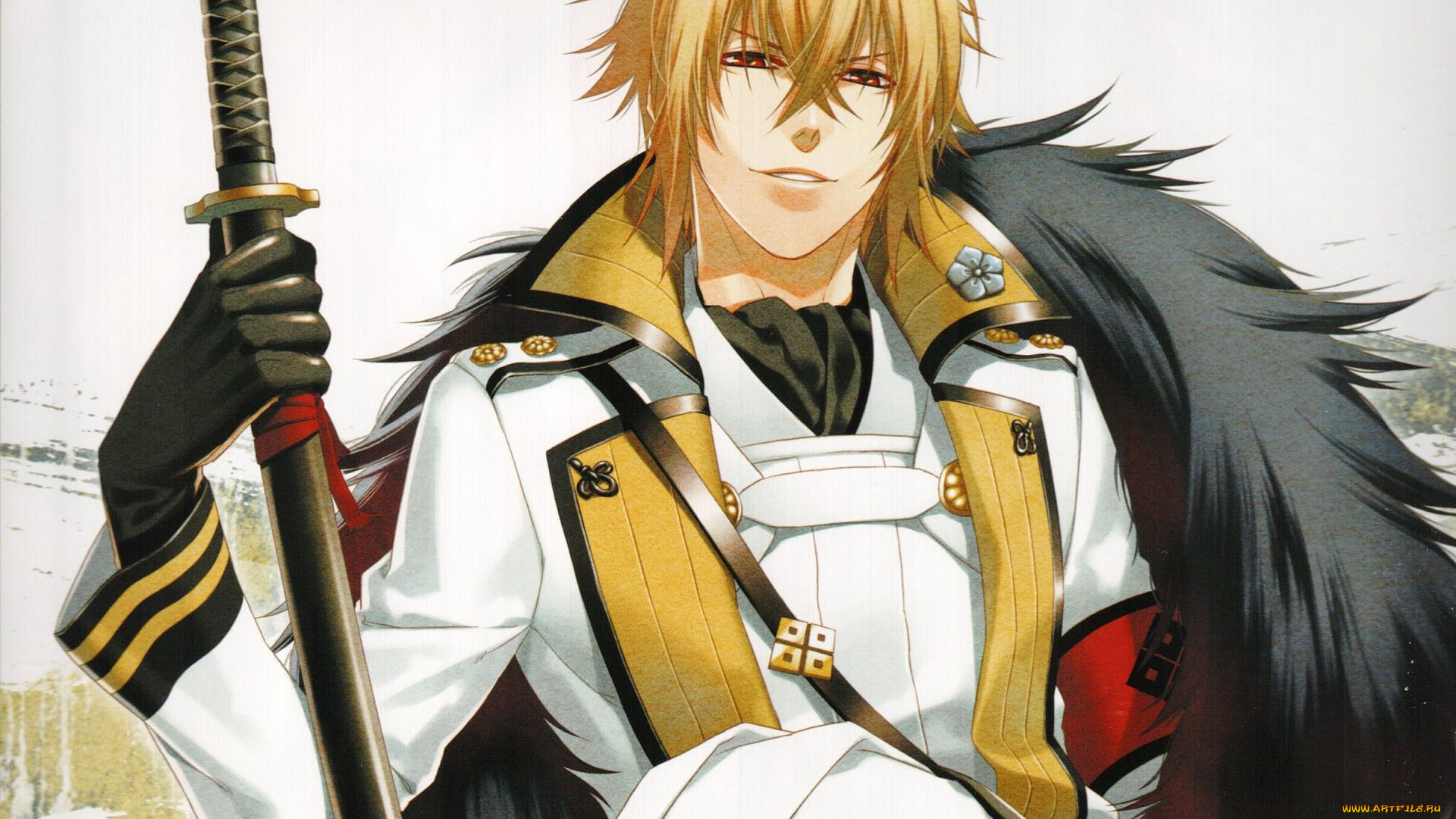 аниме, hakuoki, парень, меч