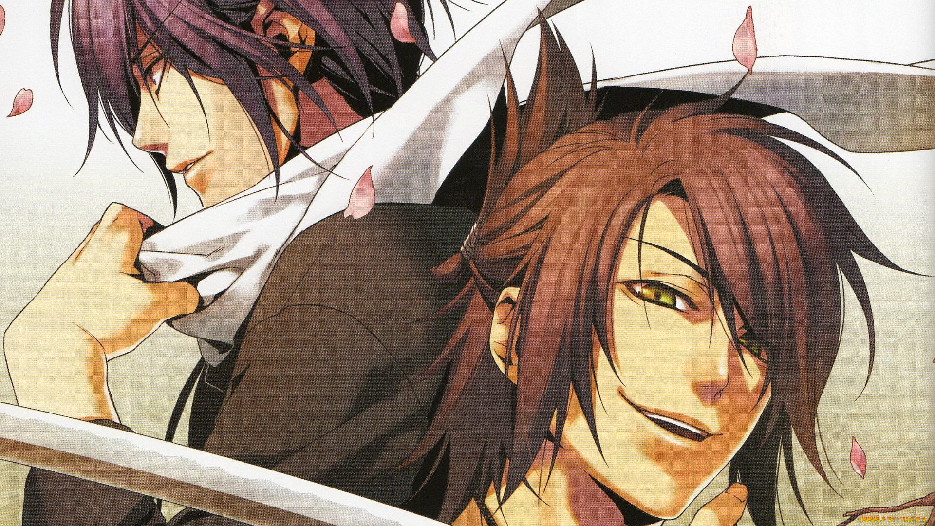 аниме, hakuoki, парни