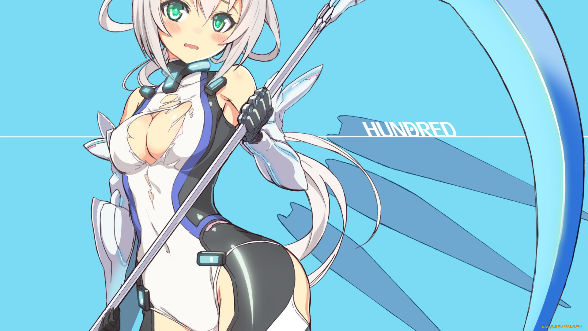 аниме, hundred, emilia, hermit, коса