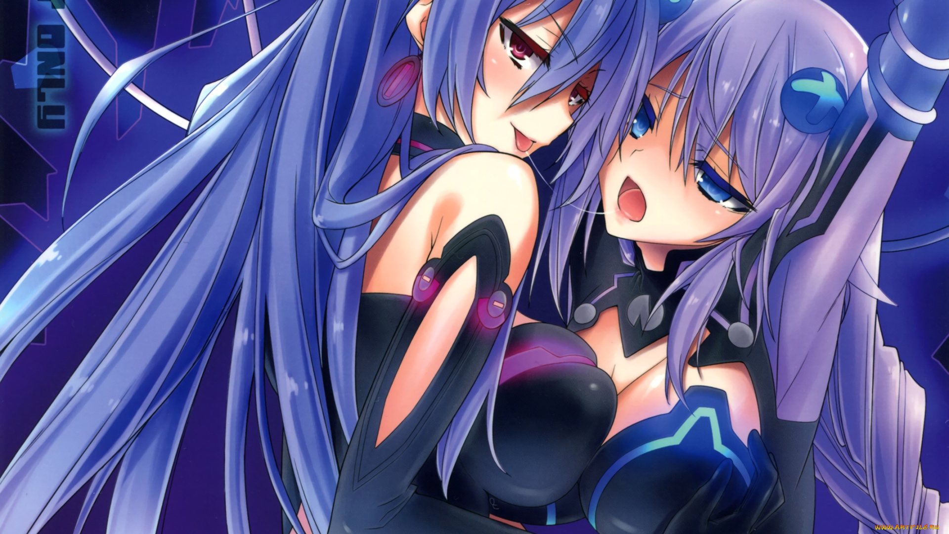 аниме, hyperdimension, neptunia, девушки