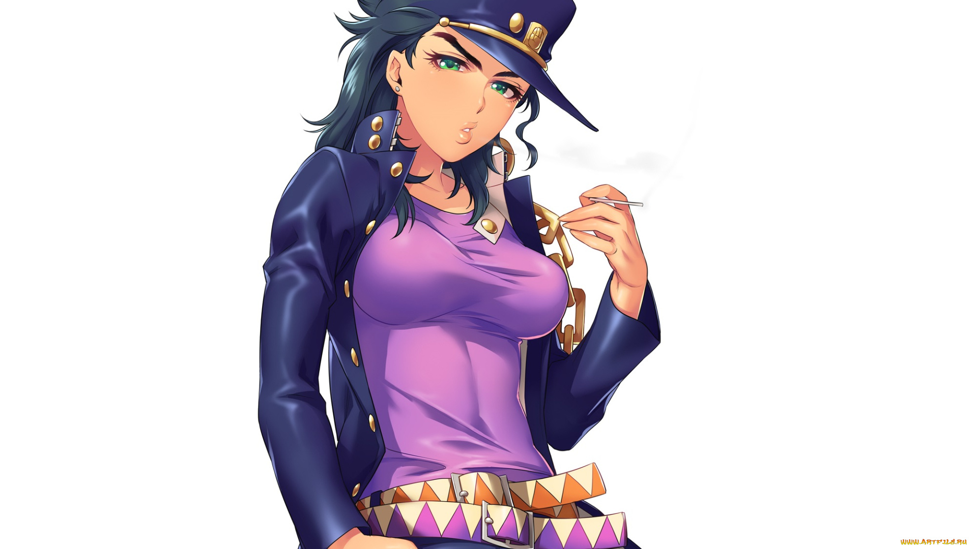 аниме, jojo`s, bizarre, adventure, девушка