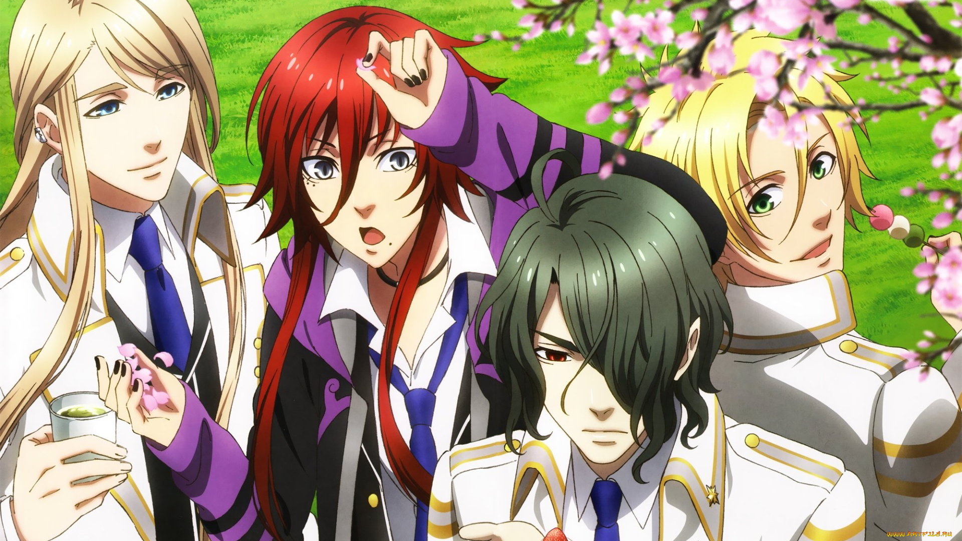 аниме, kamigami, no, asobi, парни