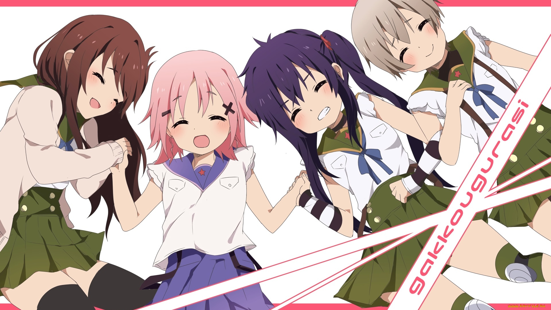 аниме, love, live, , school, idol, project, фон, взгляд, девушки