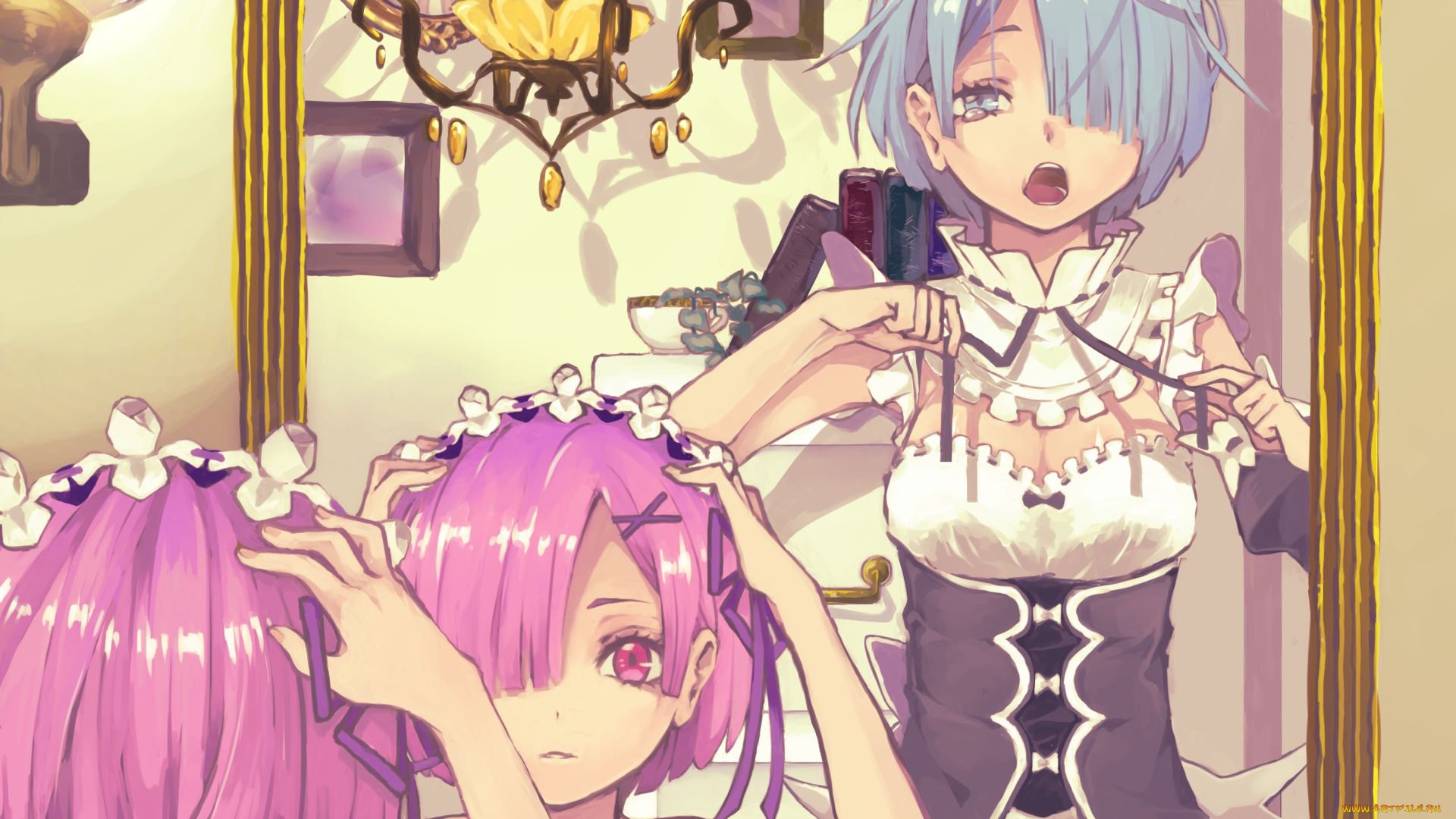 аниме, re, , zero, kara, hajimeru, isekai, seikatsu, девочки