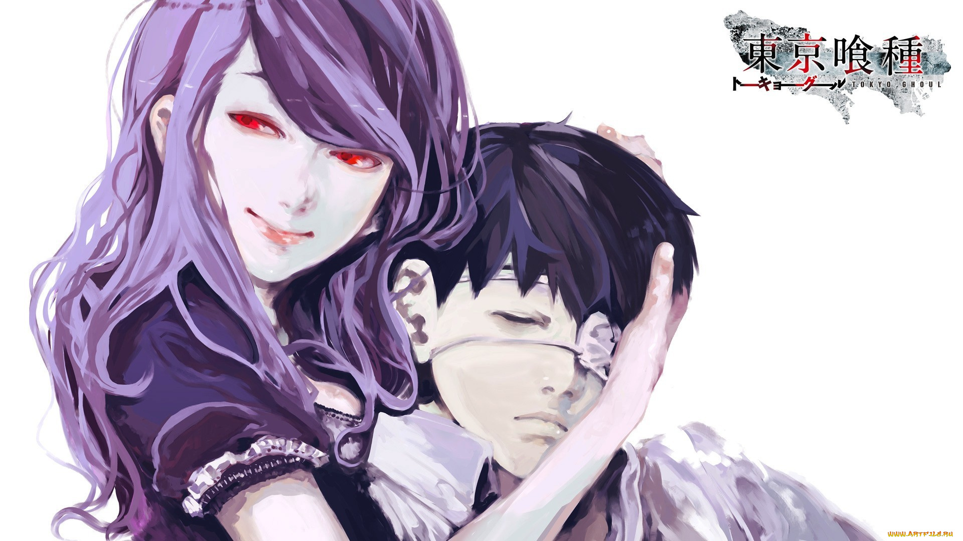 аниме, tokyo, ghoul, ken, kaneki, rize, kamishiro