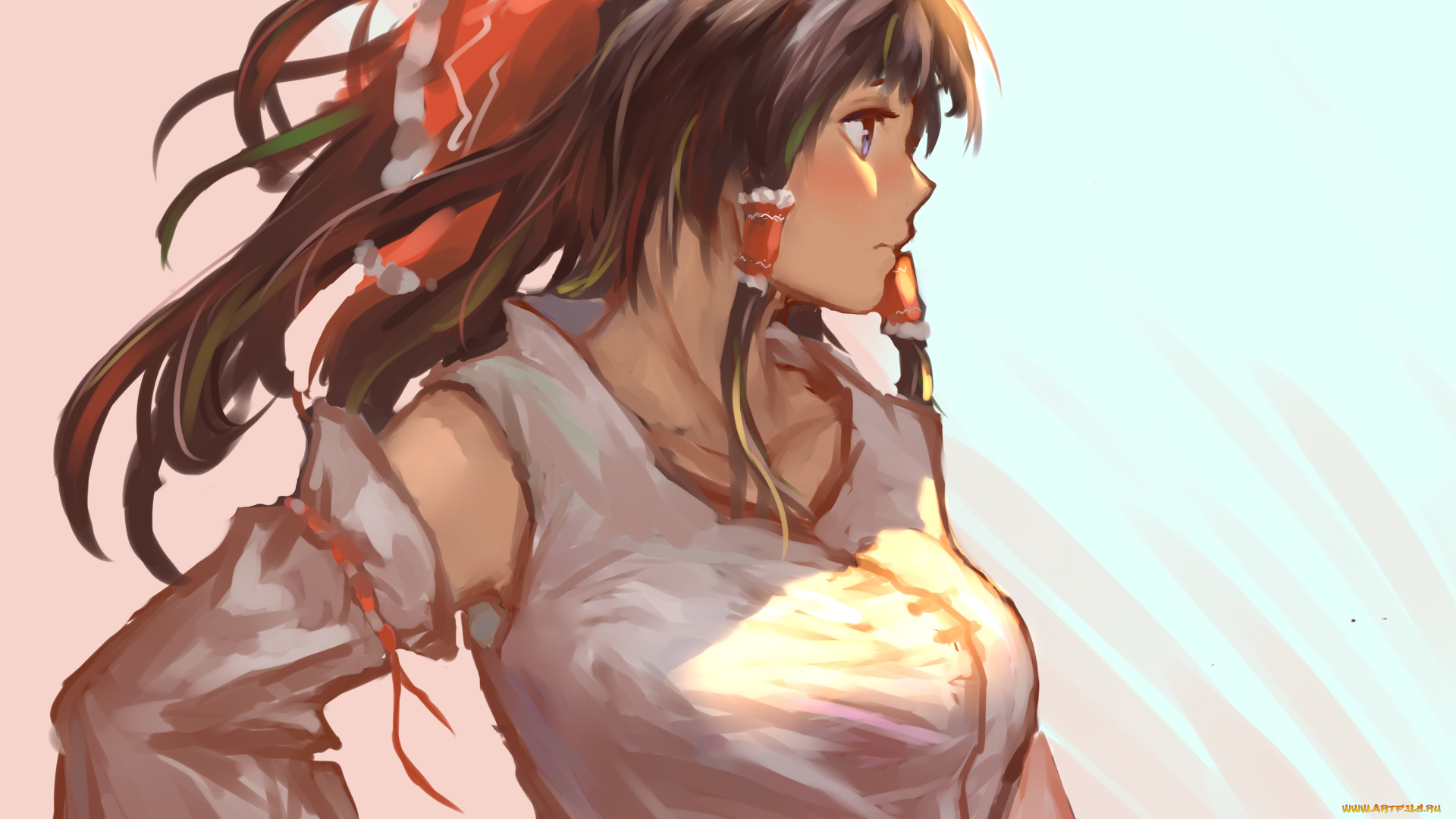 аниме, touhou, pauld, hakurei, reimu