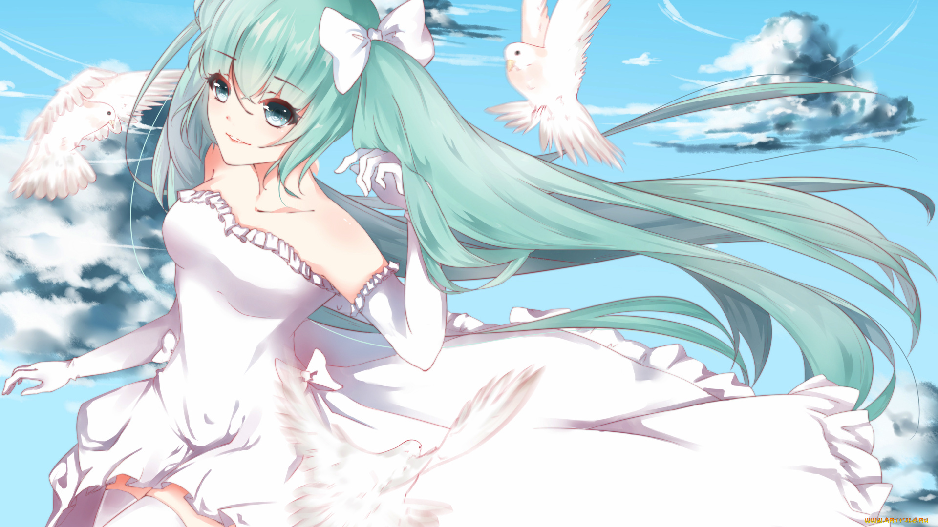 аниме, vocaloid, девочка