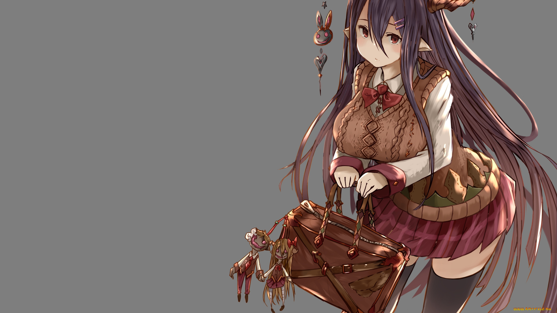 аниме, животные, , существа, девушка