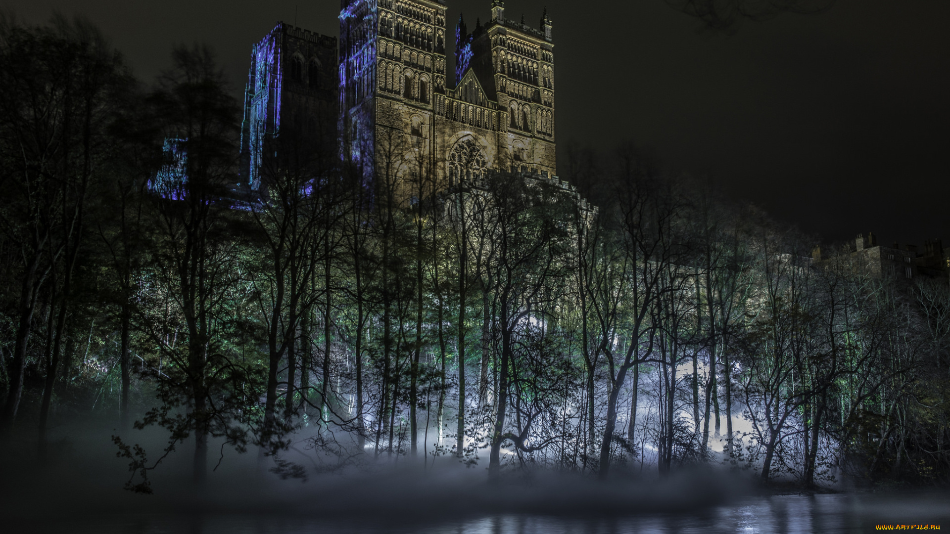 cathedral, of, duramh, города, -, католические, соборы, , костелы, , аббатства, собор, ночь