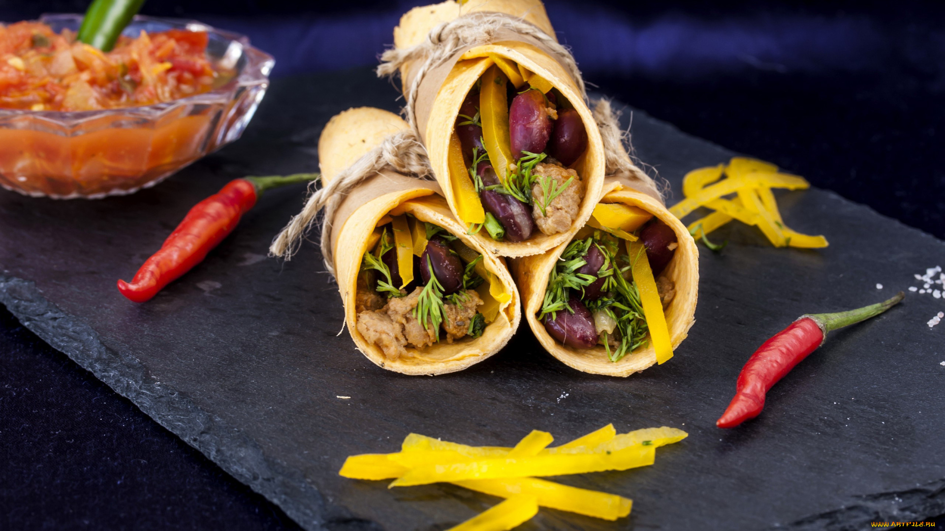 еда, блины, , оладьи, острый, перчик, такос