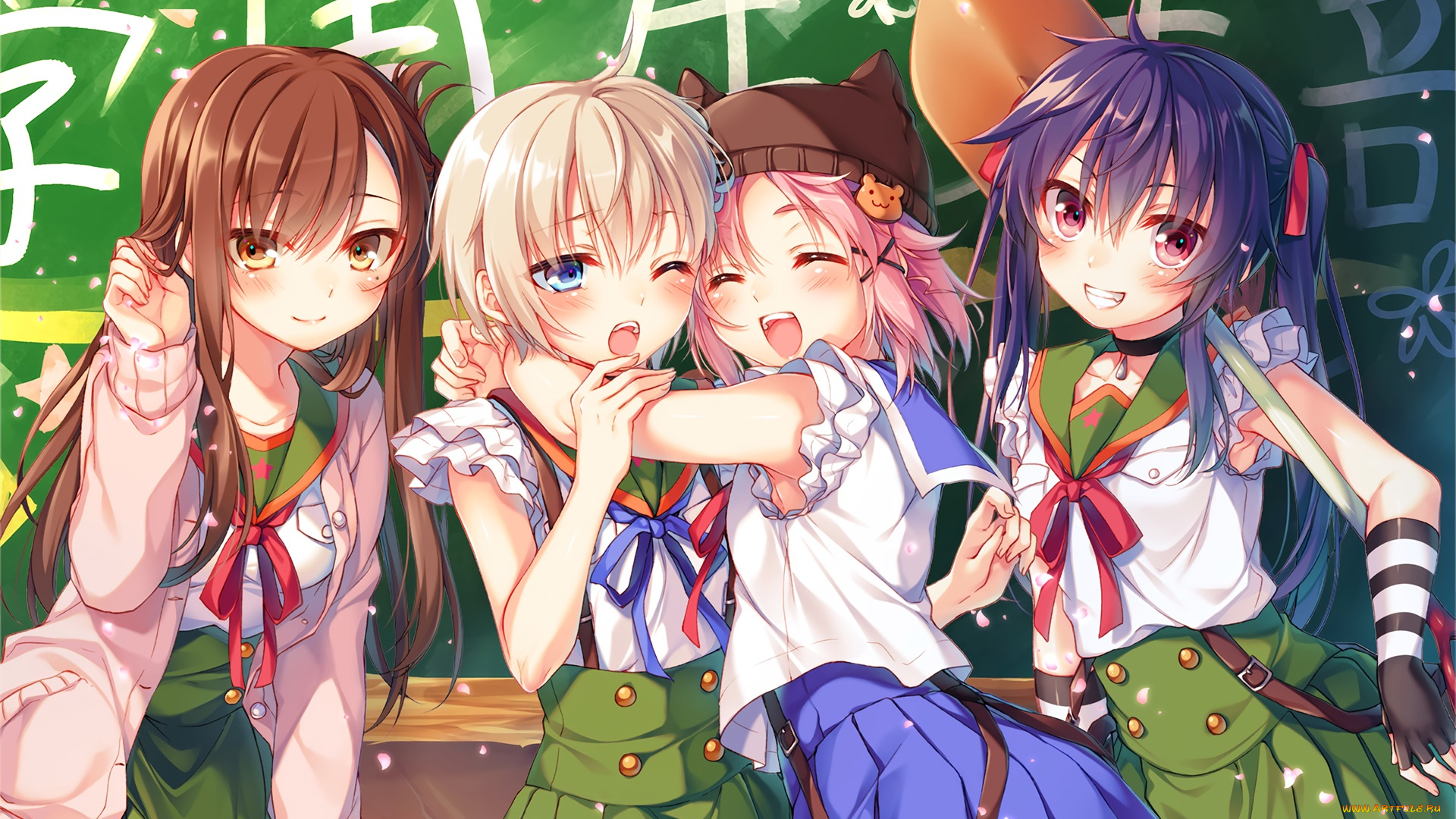 love, live, , school, idol, project, аниме, взгляд, девушки, фон