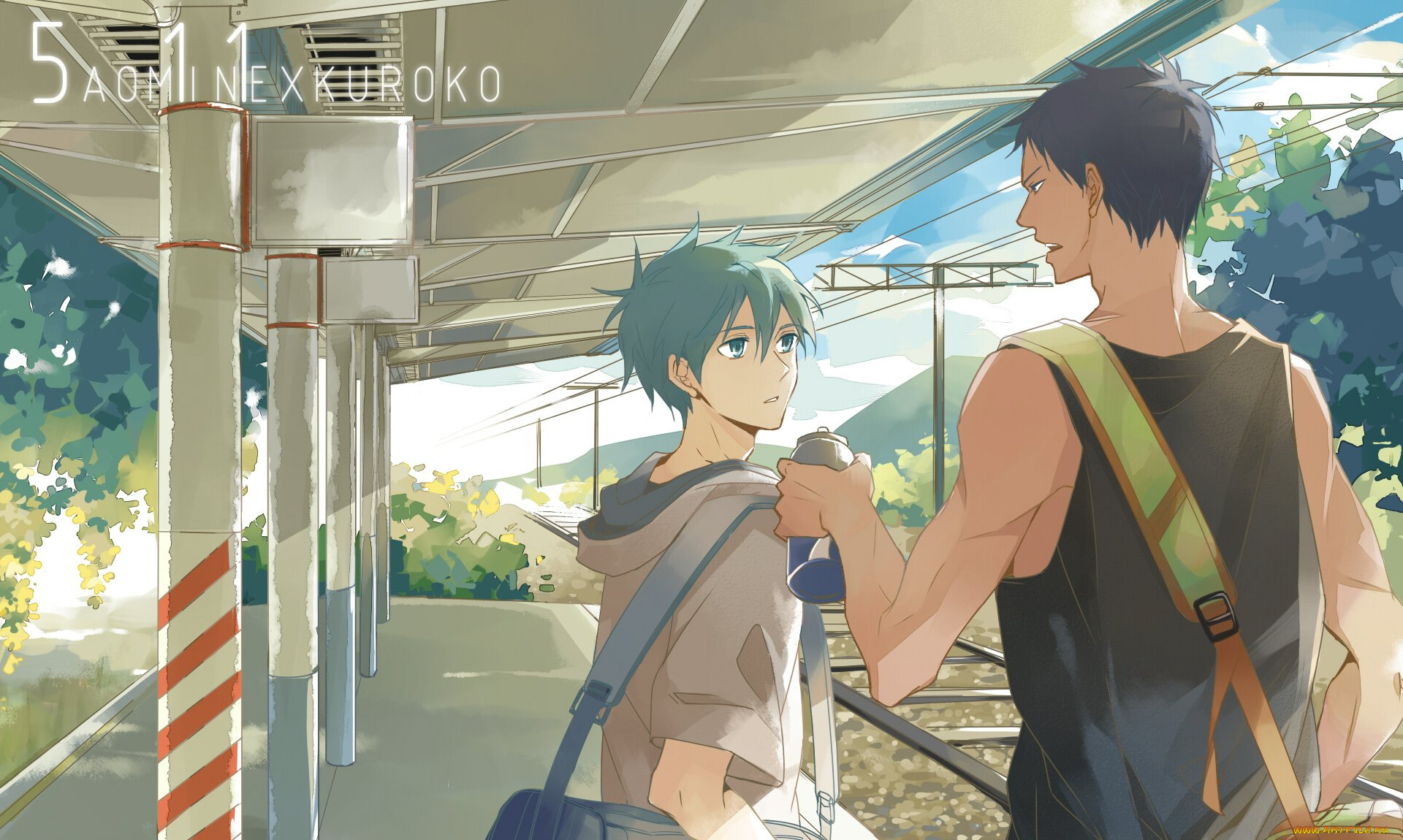 аниме, kuroko, no, baske, куроко, тецуя, аомине, дайки