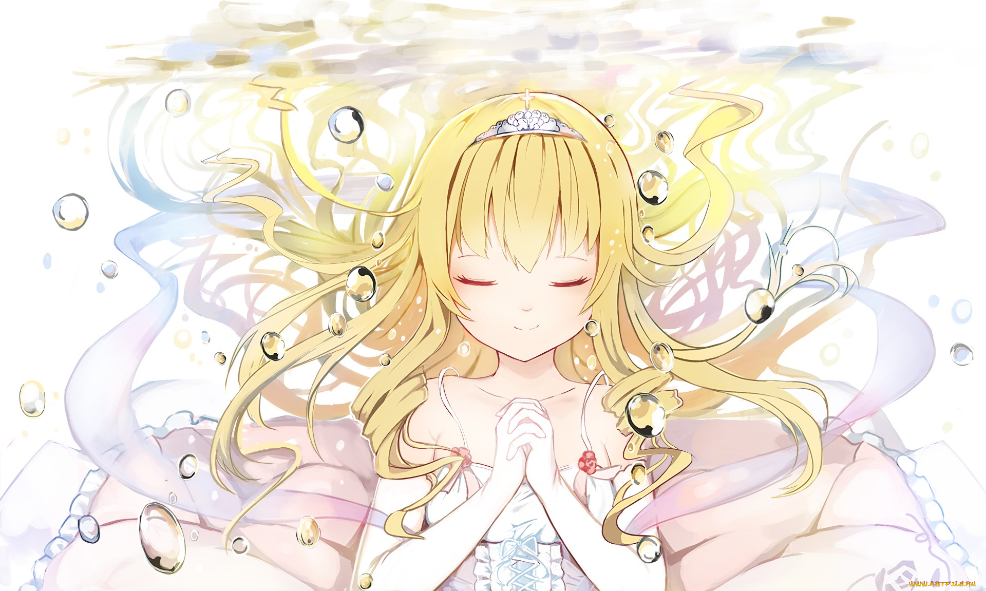 amagi, brilliant, park, аниме, девушка, взгляд, фон