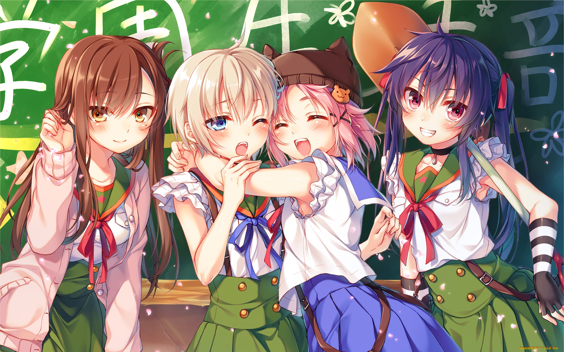 love, live, , school, idol, project, аниме, взгляд, девушки, фон